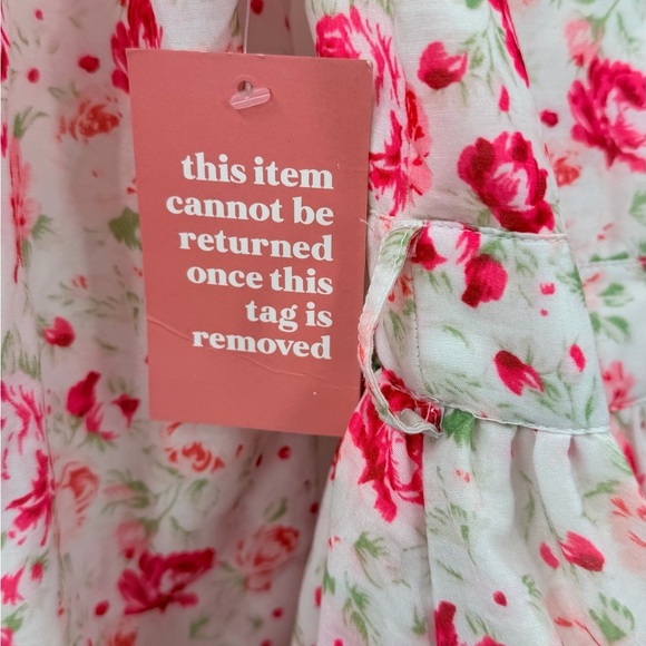 Ivy City Co Mi Amour Floral Ruffle V Neck Midi Dress Small NEW NO SASH - Picture 5 of 7